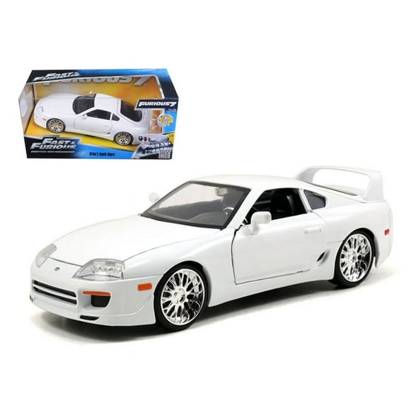 Brian's Toyota Supra White "Fast & Furious" Movie 1/24 Diecast Model Car by Jada