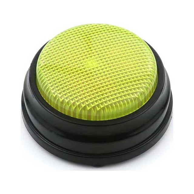 Greeniant Grabable que habla Mascotas Entrenamiento Grabación de voz Botón de sonido Juguete Botones de respuesta Practicar juguetes para Suministros para perros Amarillo