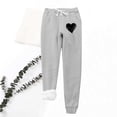 thumbnail image 2 of Plebaso Fall Winter Sweatpants for Women Heart Printed Thick Warm Fleece Pants Ladies Casual Long Trousers, 2 of 3