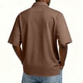 thumbnail image 4 of Men's Classic Fit Short Sleeve Dual Tipped Collar Polo Shirt Coffee M, 4 of 9