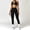 Sports Bra+Leggings--Black, variant on PISONIC Workout Sets for Women 2 Piece Twist Front Halter Sports Bras High Waist Biker Shorts Exercise Gym Yoga Outfit