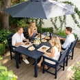 thumbnail image 2 of Mosbrisa Poly Lumber Outdoor Dining Table, HIPS Patio Dining Table with Umbrella Hole, Weather Resistant, 1 Piece, Navy Blue, 2 of 8