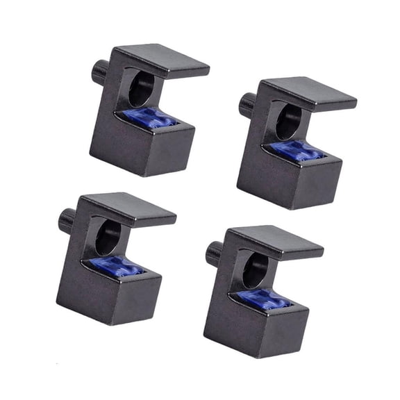 4Pieces Multipurpose Adjustable Glass Clamp Holders for Showcases Cabinets and Panel Crafted of Sturdy Zinc Alloy