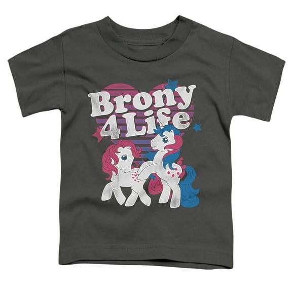 My Little Pony Retro Brony 4 Life S/S Toddler T-Shirt Charcoal