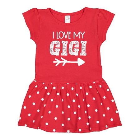 

Inktastic I Love My Gigi with Arrow Gift Baby Girl Dress