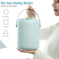 thumbnail image 4 of Mini lavadora de calcetines bidireccional lavado azul claro cubo pequeño con asa ropa de bebé para e Abanopi Blanco, 4 of 7