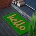 thumbnail image 4 of Home &amp; More 100262436GNS Hello Green/Natural Script Doormat 24-Inch X 36-Inch, 4 of 4