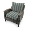 thumbnail image 4 of Jordan Manufacturing 46.5" x 24" Conway Smoke Grey Stripe Rectangular Outdoor Deep Seat Chair Cushion Set with Welt, 4 of 12