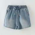 thumbnail image 6 of Kkkded Kids Toddler Denim Jean Shorts for Girls Summer Cotton Baby Denim Shorts Elastic Soft Comfort Pants Shortie Shorts for 1-8Years, 6 of 8