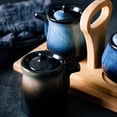 thumbnail image 2 of Qeeadeea Cream And Sugar Set For Coffee Bar, Creamer And Sugar Sets, Sugar Bowl And Creamer Set, Gradient Coffee Serving Set-blue-Milk jug and sugar jar, 2 of 8