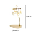 thumbnail image 4 of Fiudx Bandeja Giratoria para Velas, Diseño de Acero Inoxidable Dorado, Elegante Soporte para Aromaterapia, Pieza Decorativa Romántica, Ideal para Navidad, Bodas o Fiestas, Tamaño 18 X 13 X 10,5 Cm., 4 of 7