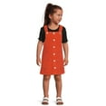 thumbnail image 2 of Wonder Nation Baby and Toddler Girls Jumper Dress, Sizes 12M - 5T, 2 of 5
