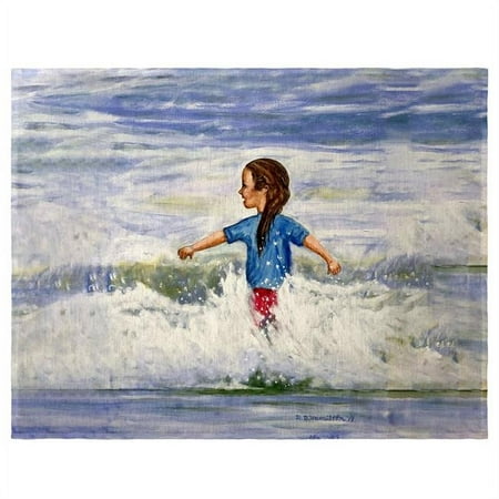 

Betsydrake PM1156 14 x 18 in. Girl in Surf Place Mat - Set of 4