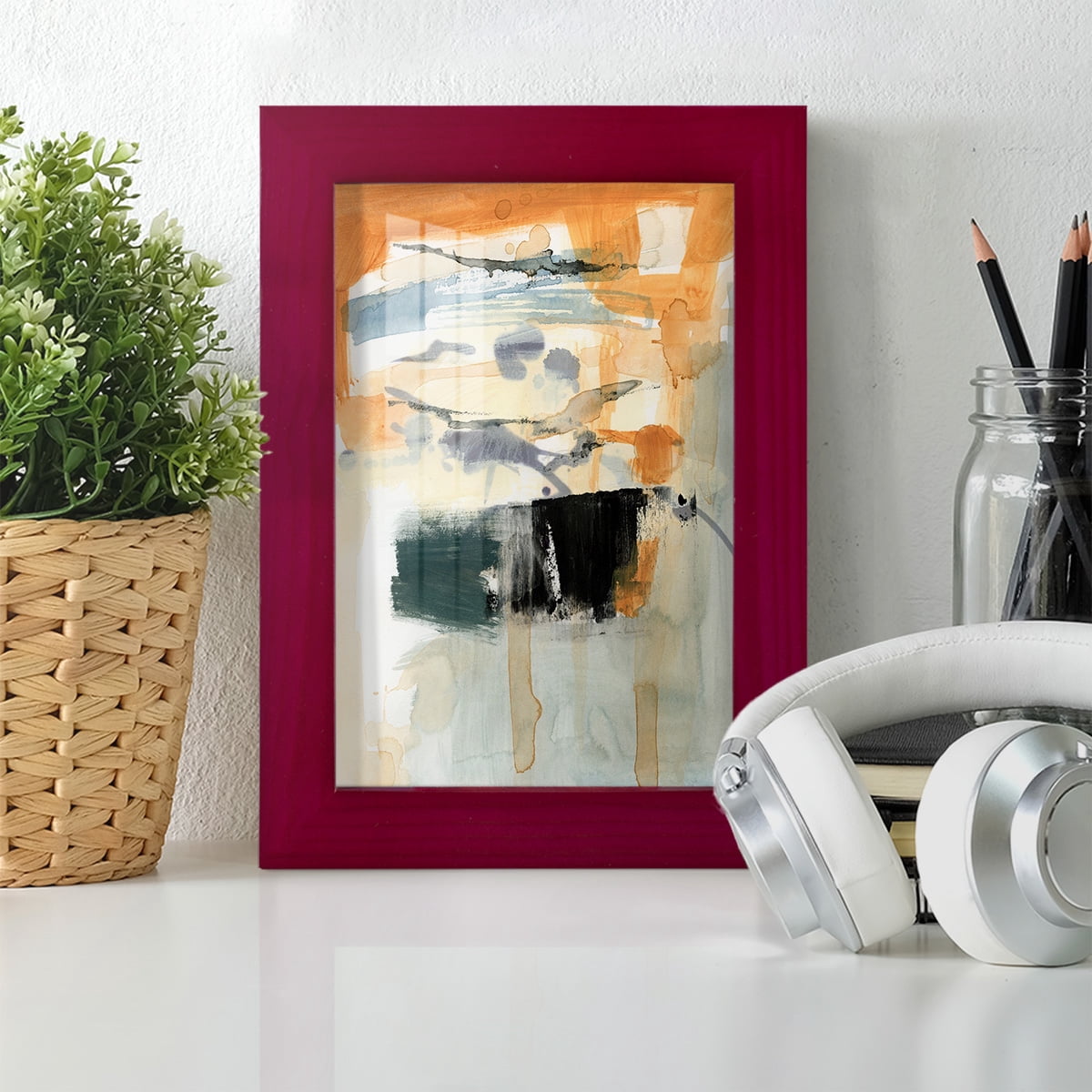 Seria I - Framed Print w/glass - Cherry Red