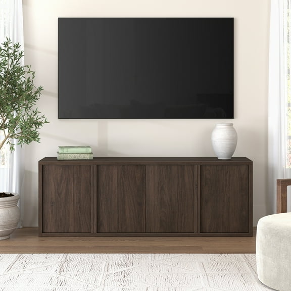 Savin Rectangular TV Stand for TV's up to 75" in Alder Brown
