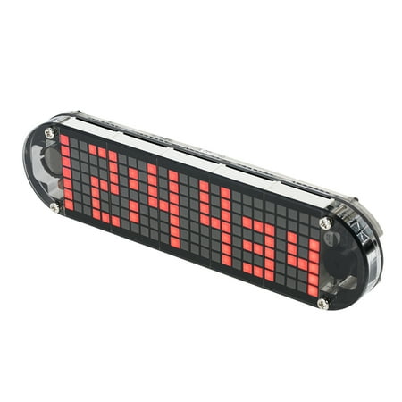 Electronic Dot Matrix Time Recorder - DS3231 High Accuracy DIY Digital Dot Matrix LED Alarm Clock Kit with Transparent Case Temperature Date Time Display