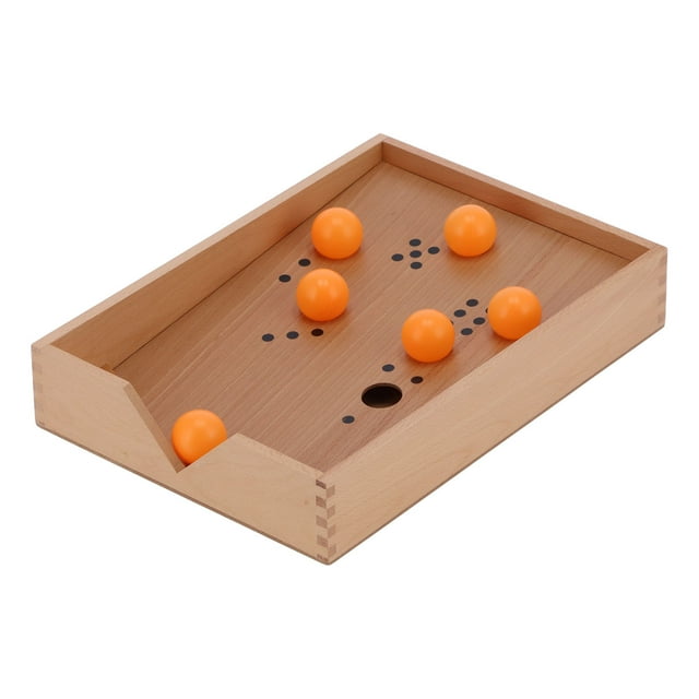 Blow Box Toy,Montessori Wooden Blow Table Educational Table Game Toddlers Tennis Toy Streamlined Design