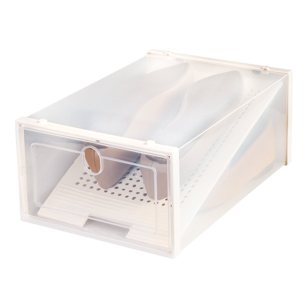 Stackable Clear Plastic Shoe Box Storage, Set of 6
