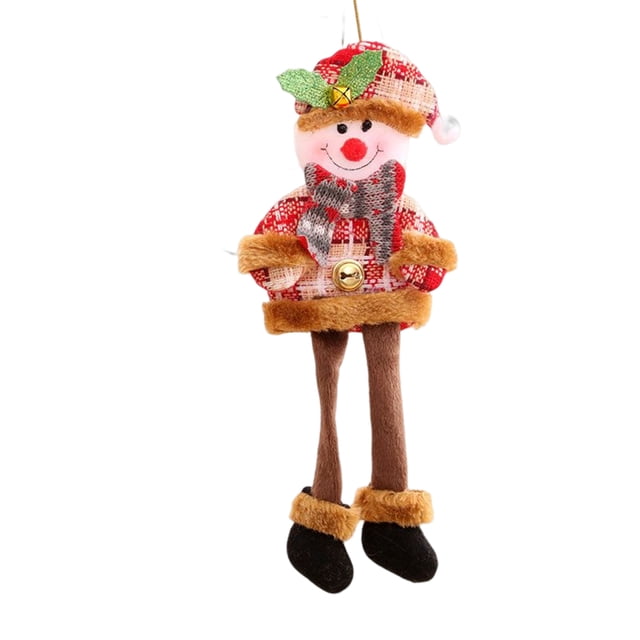 Yuarrent Muñeco de Navidad, tela de pierna larga, colgante de Navidad, decoración al aire libre, escaparate, atmósferas de vacaciones, adorno de Kits de decoración para fiestas Tipo 2 Yuarrent HA069748-02