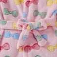 thumbnail image 6 of Kids Boys Girls Coral Fleece Bathrobe,Soft Plush Hooded Robe with Adjustable Belt,Cute Cartoon Print,for Boys Girls Toddlers 2-12T,Warm Loungewear Shower Robe Kids Pajamas,Hot Pink,Size 6-7T, 6 of 9