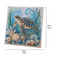 thumbnail image 3 of Ocean Theme Pearl Art DIY Kit DIY Pearl Painting Kit Ocean 3D Diamond Painting Craft for Adults Beginners Sparkling Coastal Wall Decor with Pearls Rhinestones (Sea Turtle), 3 of 4