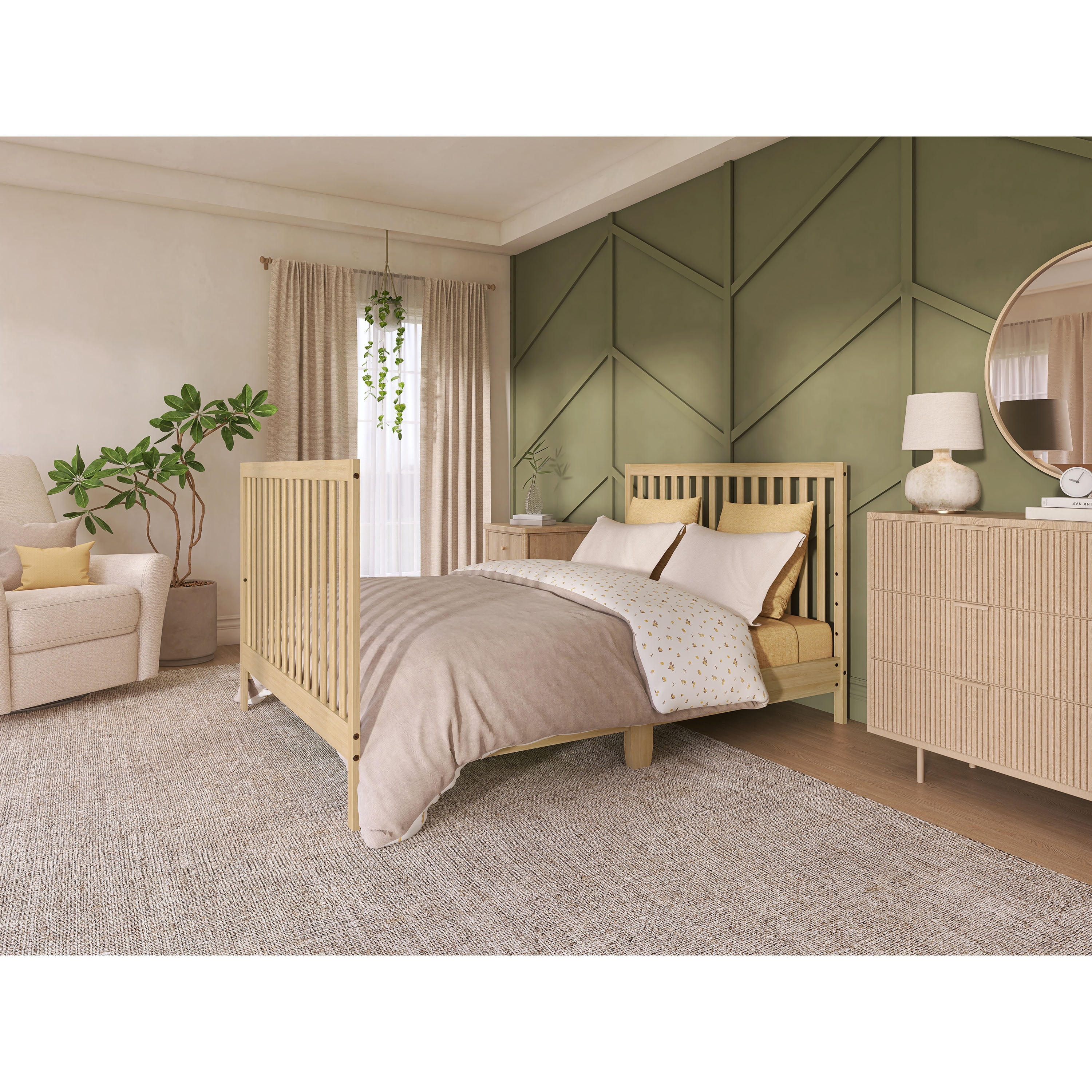 Nursery Bundle, Dream On Me Synergy MOD Crib in Natural and Crib & Toddler Mattress Bundle