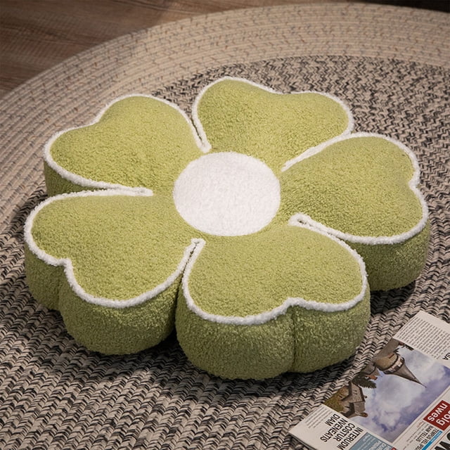 Juegos de cubrecama y colcha Cojín de terciopelo con forma de pétalo Alfombrilla para suelo Cojín de asiento escandinavo Almohada de terciopelo con forma de pétalo Cojín de felpa
