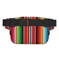 thumbnail image 3 of Fuzoiu Mexican Serape Blanket Stripes Print Unisex Square Double Layer Waist Bag,Crossbody Fanny Pack Travel Workout Accessory, 3 of 9