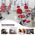 thumbnail image 3 of Costway Chair Salon Chair Hydraulic Recline Beauty Spa Styling Equipment Red, 3 of 10
