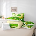 thumbnail image 6 of jejeloiu St.Patrick Day 7-Piece Twin Bedding Sets,Lucky Clover Leaf Bedding Comforter Set,Green Gold Sheet Sets For Girls Kids,Super Cozy Room Decor Reversible, 6 of 8