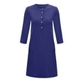 thumbnail image 4 of Robes pour Femmes Robe Décontractée à Manches Longues Couleur Unie Pull Ample Noir L, 4 of 4