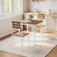 thumbnail image 1 of 3-Piece Small Space Dining Set for 2 - Compact Kitchen/Apartment Table & Chairs with Stylish Spiral Legs, 1 of 6