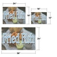 thumbnail image 3 of Fried Fish Vinyl Decal 2 Pack of 18 Inch x 24 Inch Weatherproof Heavy-Duty Adhesive Backing | Seafood Favorites, Freshly Cooked, Food Stalls | Made in USA, 3 of 6