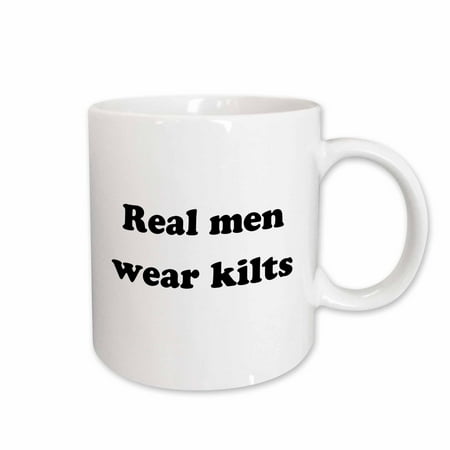 

3dRose Real men wear kilts Ceramic Mug 11-ounce