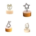 thumbnail image 3 of Card Clip Round Wood Base Picks Clip Card Clip Metal Photo Holder Wedding Table Number Memo Name Card Picture Picks Clip,Gift, 3 of 7