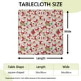 thumbnail image 2 of Beige Christmas Santa and Gift Pattern Square Fitted Tablecloth with Elastic Edge,Square Table Cover,Washable Elastic Table Cover for Home Kitchen Party Decor 34"x34", 2 of 6