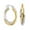 Oval Two-Tone-35MM, variant on LeCalla 925 Sterling Silver Jewelry Three-Tone Intertwining Oval & Round Shape Polished Hoop Earrings for Women and Teen 33MM