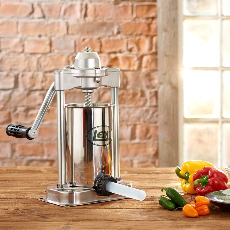 LEM MightyBite Stainless Steel 5 lb Manual Sausage Stuffer