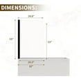 thumbnail image 3 of Rugerasy Frameless Tub Shower Door, 32" W x 55" H, Tempered Glass, 3 of 8