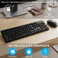 thumbnail image 6 of LEXVARO Wireless Keyboard and Mouse Combo, 104 Full Size Keyboard, 2.4GHz Portable for Computer, Mac, Laptop, PC, Windows, Black, 6 of 7