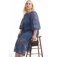 thumbnail image 3 of June & Vie Women's Plus Size  Sleeve Lace Midi Dress, 3 of 4