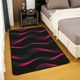 thumbnail image 5 of Pink Black Striped Area Rug for Living Room, Ombre Geometric Washable Rugs for Bedroom Home Office, Geometry Decorative Accent Rug, Modern Gradient Lines Soft Non Shedding Carpet, 5x7, 5 of 5