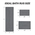 thumbnail image 7 of SIXHOME Waffle Bath Mat for Bathroom, Soft Plush Absorbent Non Slip Bathroom Rug, Quick Dry Machine Washable Bath Mat with Rubber Backing, Boho Tassel Floor Rug, 24"x36" Gray, 7 of 7