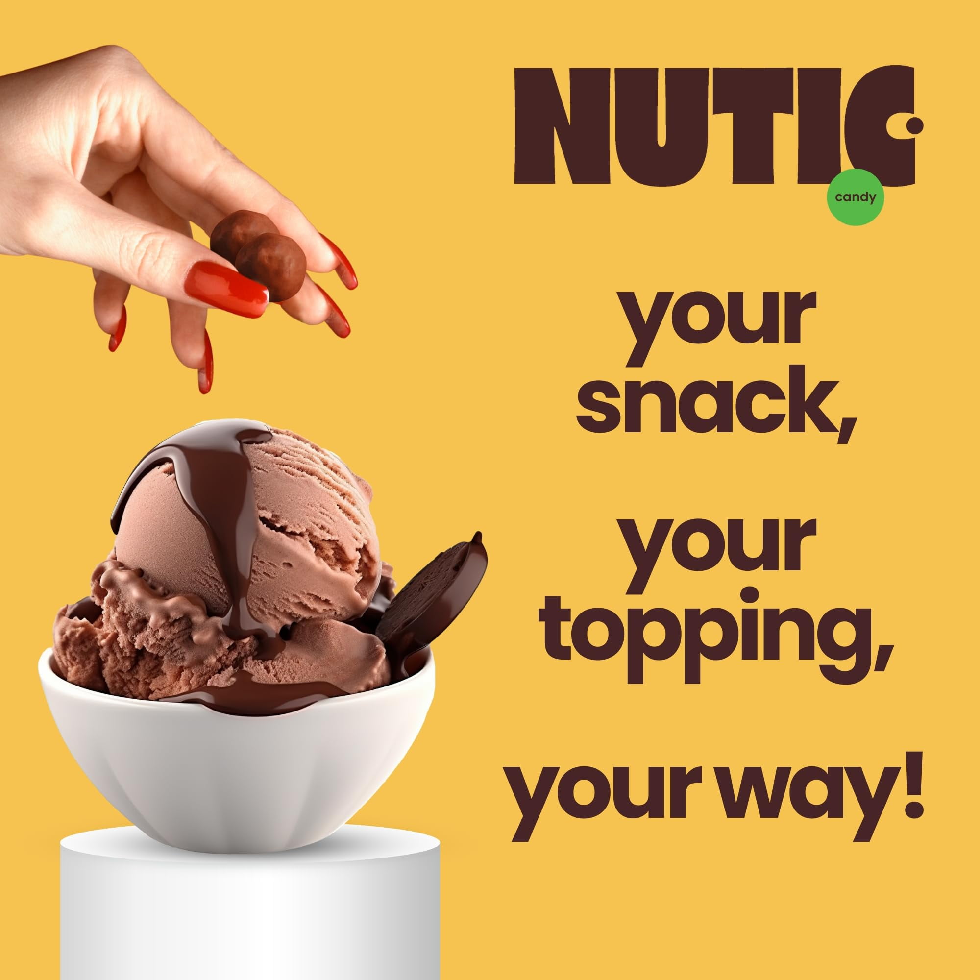 Nutic Gourmet Milk Chocolate Covered Malted Milk Balls - 2 Lb Bulk Candy for Christmas, Holidays & Family Movie Nights - Ideal Food Gift for Couples & Baskets - Sweet, Delicious Holiday Sweets