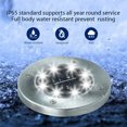 thumbnail image 4 of 24 Pcs Solar Ground Lights - 8 Led Solar Garden Lights Outdoor Waterproof Sidewalk Disk Lights Solar Powered Landscape Lighting for Lawn Patio Pathway Yard Deck Walkway Flood Lights (White), 4 of 9
