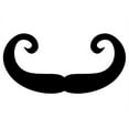 thumbnail image 2 of High Curl Silly Mustache Wall Decal Sticker by Wallmonkeys Peel and Stick Graphic (12 in W x 8 in H) WM64200, 2 of 4