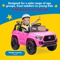 thumbnail image 6 of Sakiyr Licensed Toyota Tacoma 12V Kids Ride-On Car with Parent Remote Control | Spring Suspension | Safety Belt | Soft Start | LED Headlights | for 37-72Months, 6 of 7