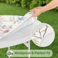 thumbnail image 5 of Pioneer Flower Floral Print Pattern Round Fitted Tablecloth with Elastic Edge,Dining Table Cover Waterproof,Outdoor Round Tablecloth for Camping,Dining,Indoor and Outdoor, 5 of 7