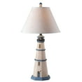 thumbnail image 2 of Kenroy Home Nantucket 31'' Table Lamp with White Fabric Empire Shade Coastal Table Light Fixture for Living Room, Bedroom or Office, Antique White, 2 of 8