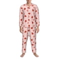 thumbnail image 3 of Picia Ladybug With Flower Pattern Men’s Long-Sleeve Sleepwear Set - Soft 2-Piece Loungewear with Pockets, Comfy PJs for Relaxing Nights-XX-Large, 3 of 7